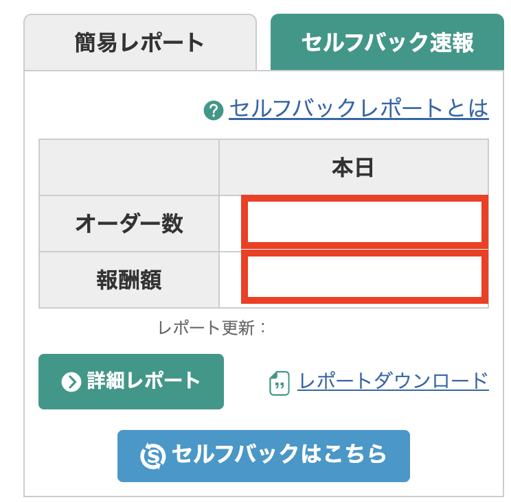 セルフバックレポートの画像